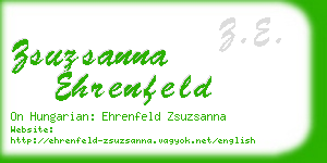 zsuzsanna ehrenfeld business card